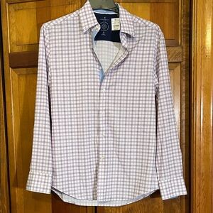 Men's Construct slim-fit 4-way stretch Checkered Shirt